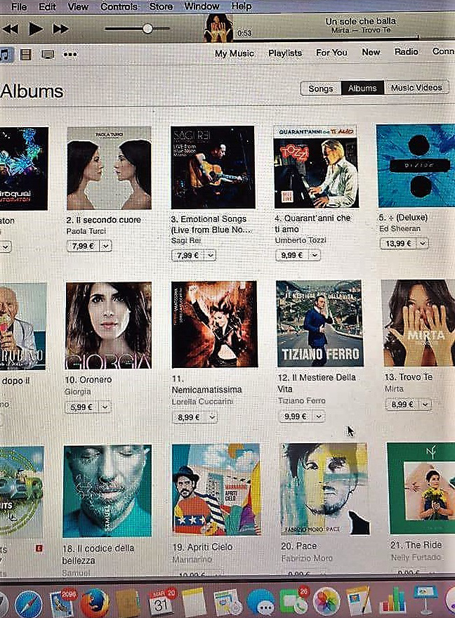 classifica itunes mirta